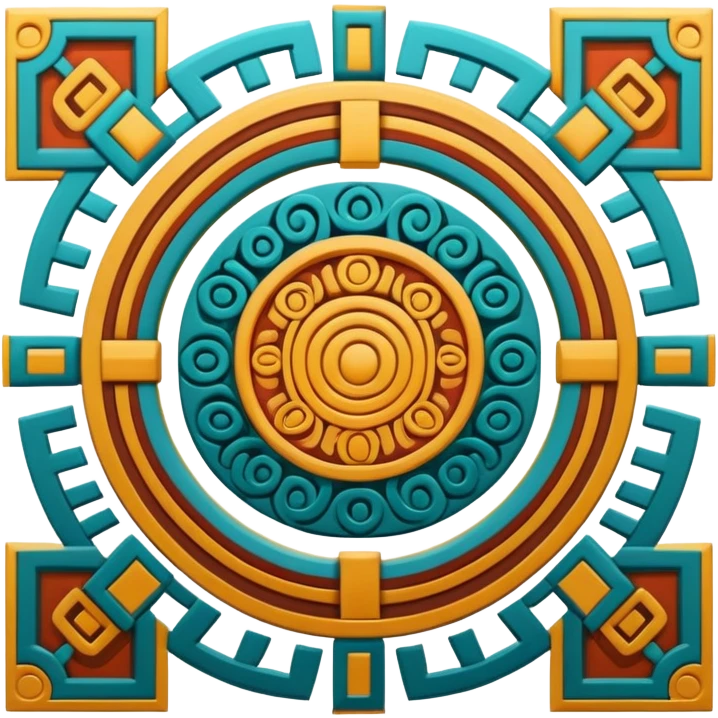 Zapotec cultural symbol with geometric patterns emoji