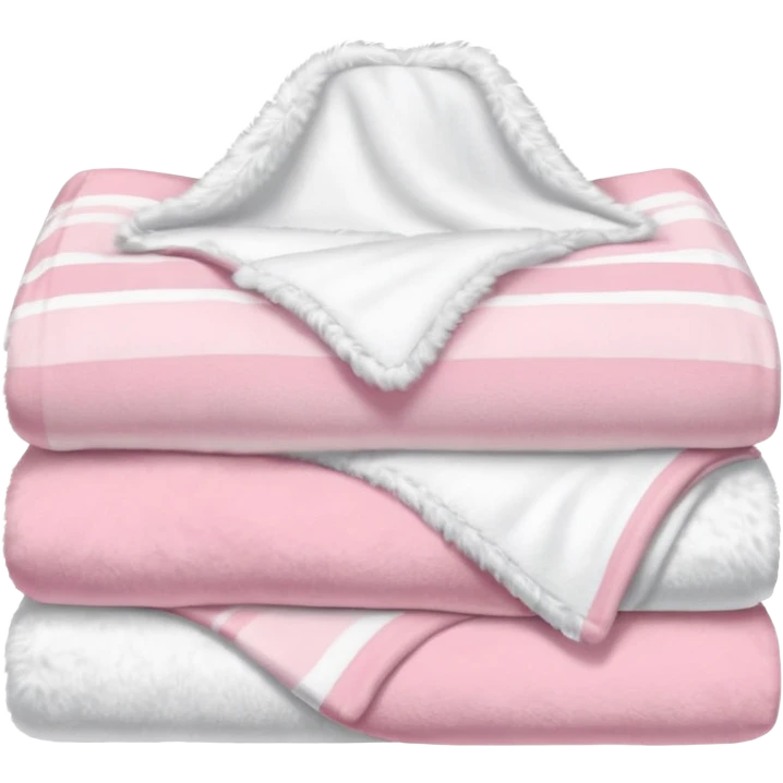 Pastel pink and white blanket  emoji