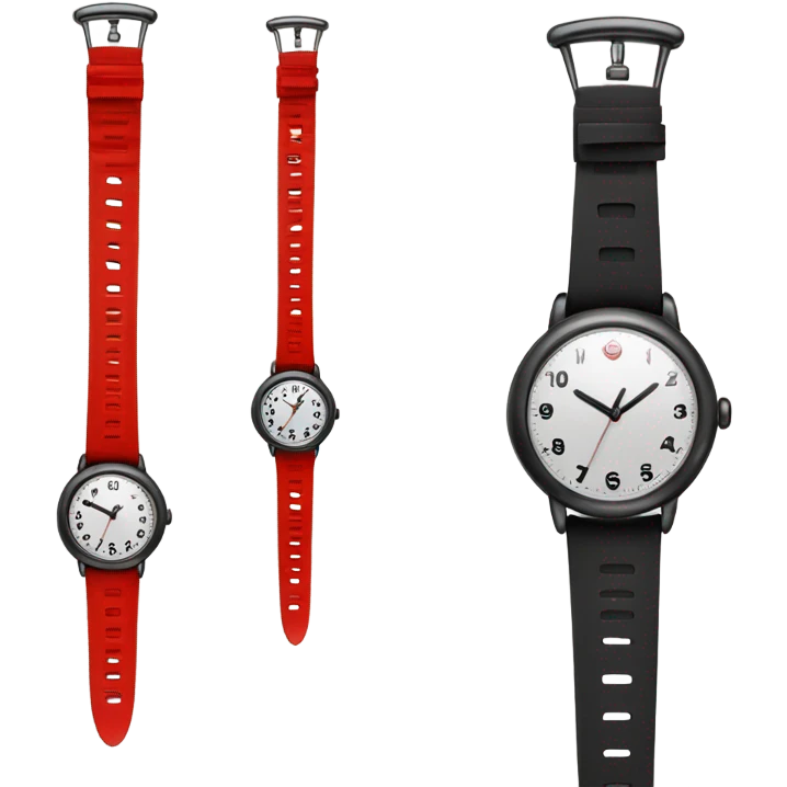 Orologio rosso emoji