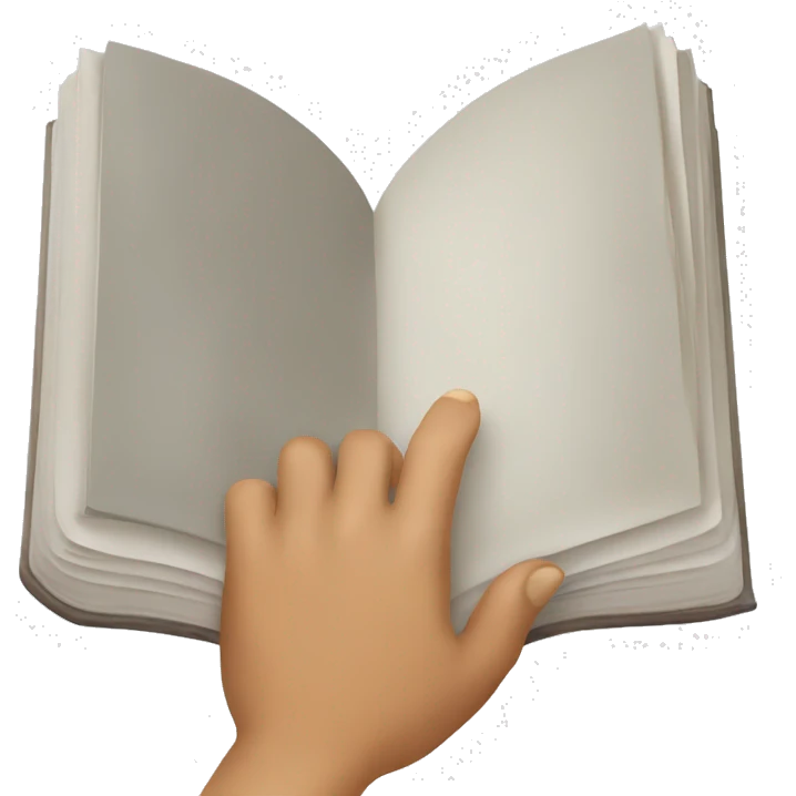 Open  book in hands emoji