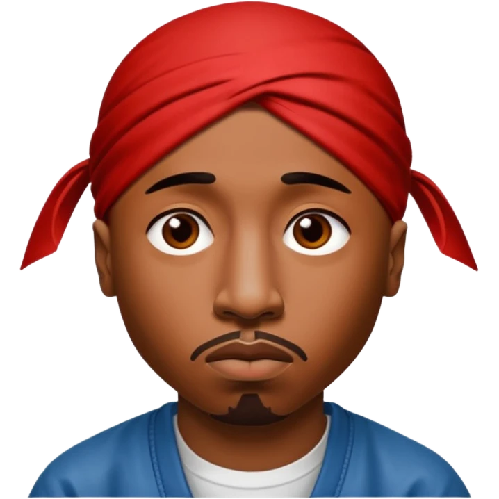 2Pac only face emoji