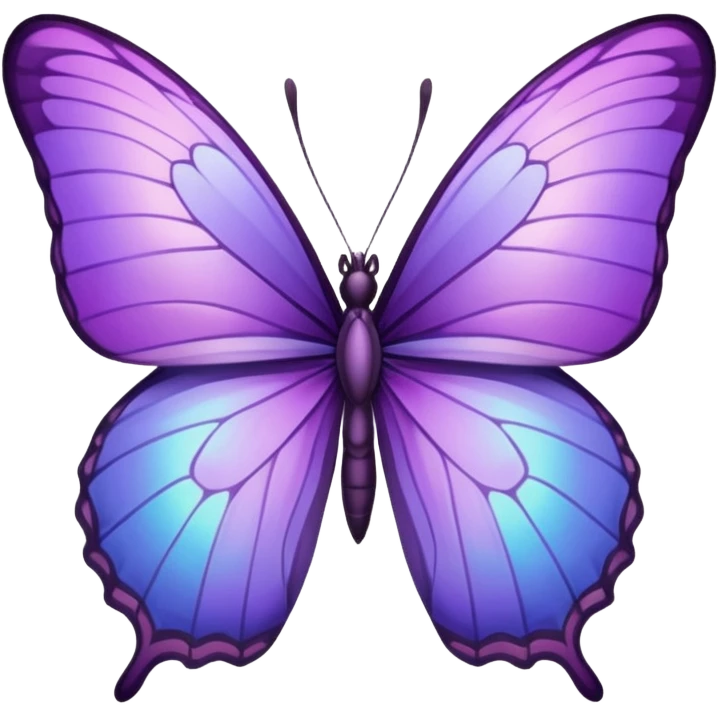 Purple butterfly with sharp ends on each wing emoji