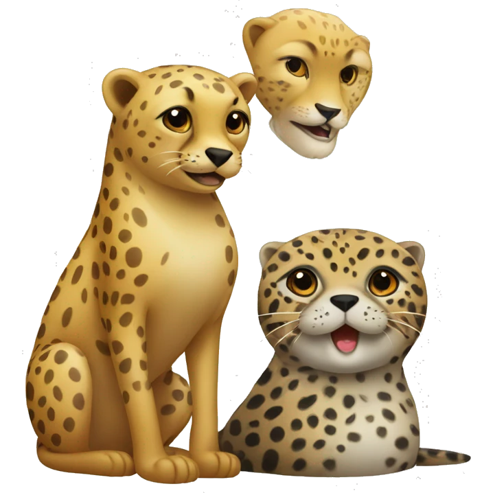 seal and cheetah emoji