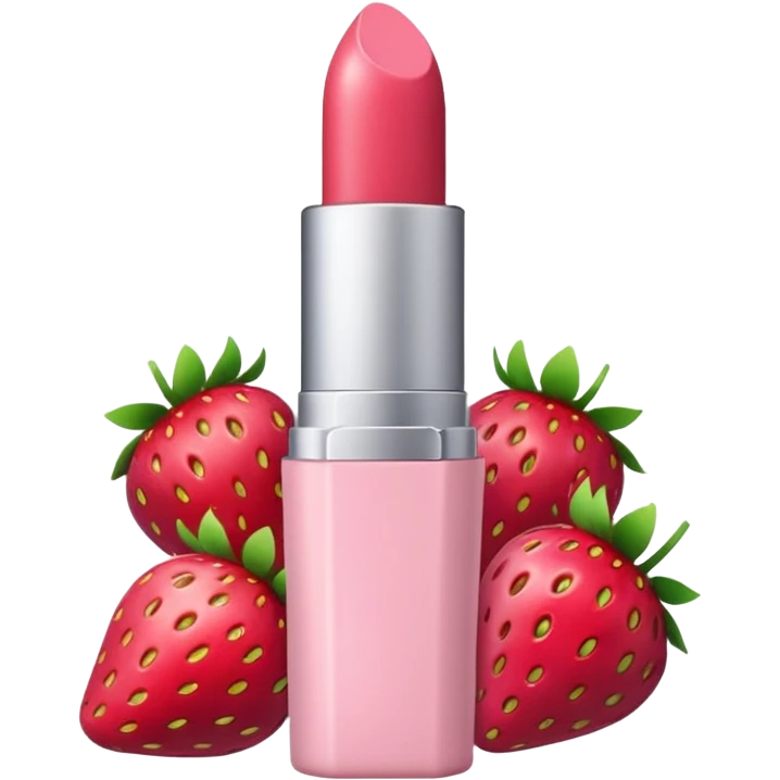 Strawberry milk color lipstick emoji