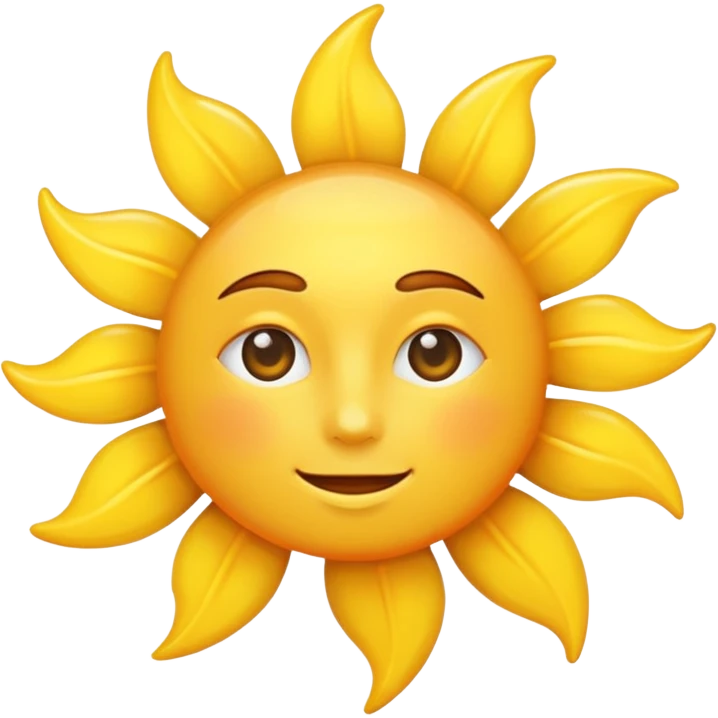 simple sun emoji without eyes emoji