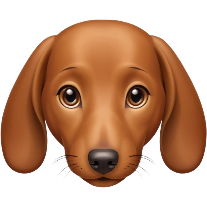 Dachshund's face (thin cheeks, not much hair) emoji
