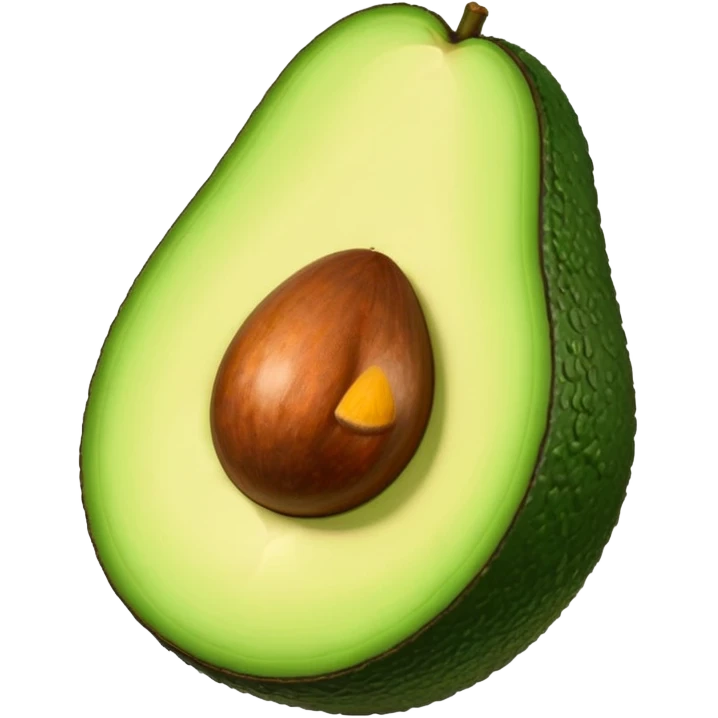 Cartoon Half Avocado flat surface emoji