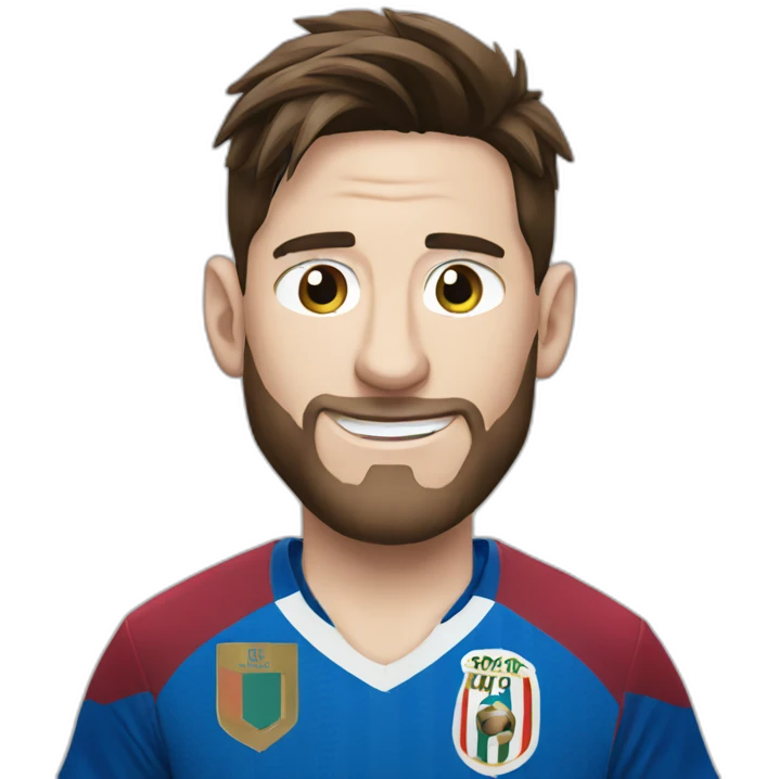 Messi with world cup emoji