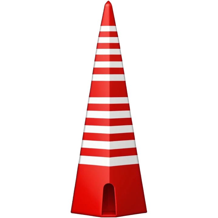 Red and white Christmas obelisk emoji