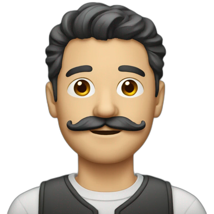 jón tetzner with a mustache emoji