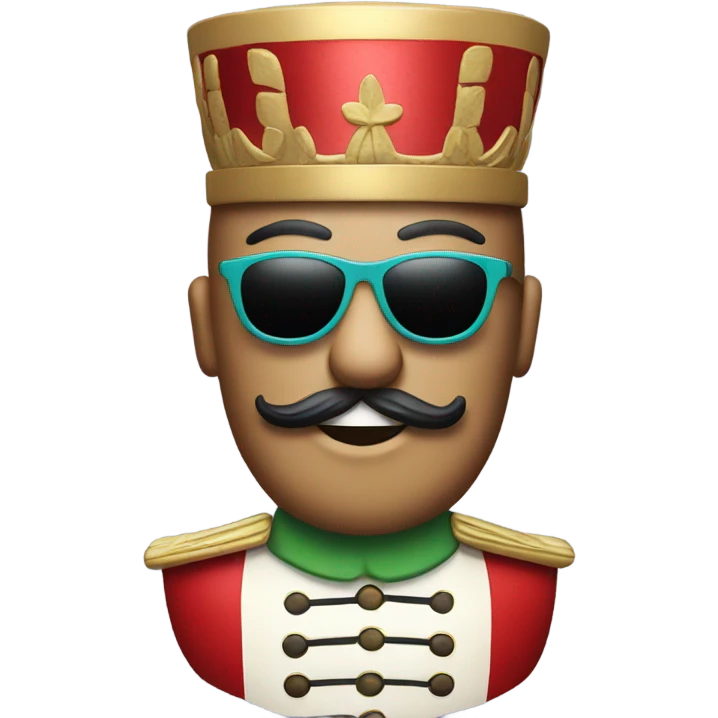 Nutcracker with sunglasses emoji