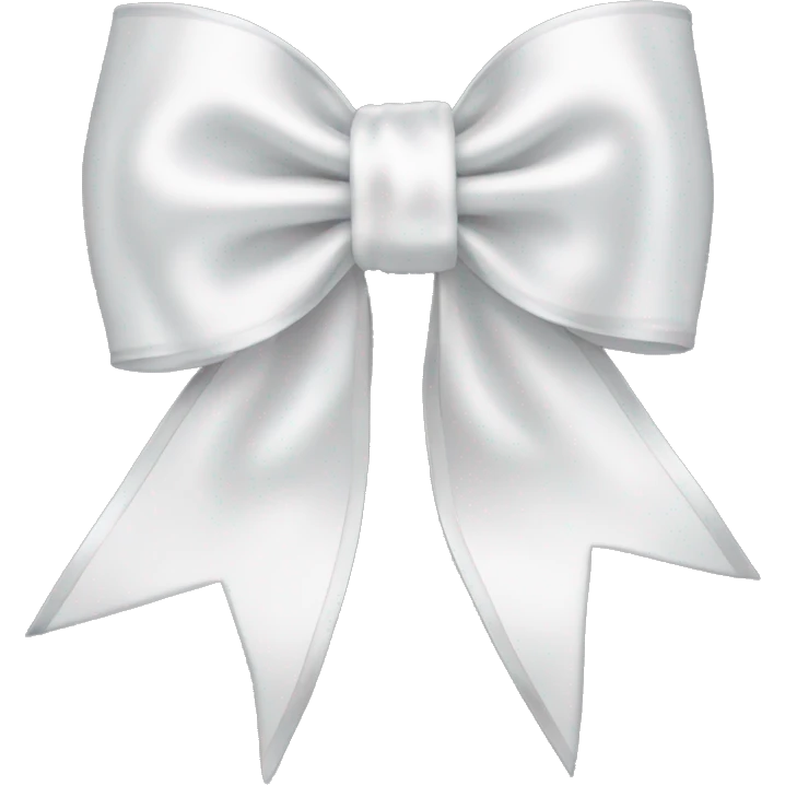 white satin bow emoji