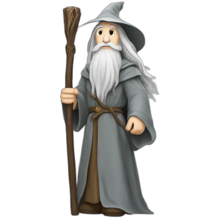 Gandalf using staff emoji