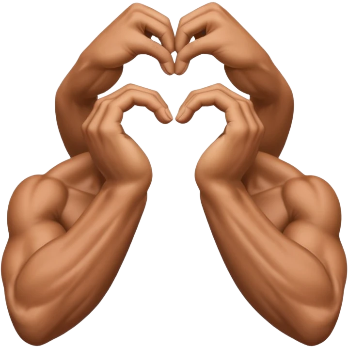 Two biceps making a heart emoji