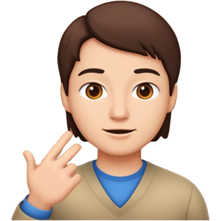 Talking to brick wall emoji