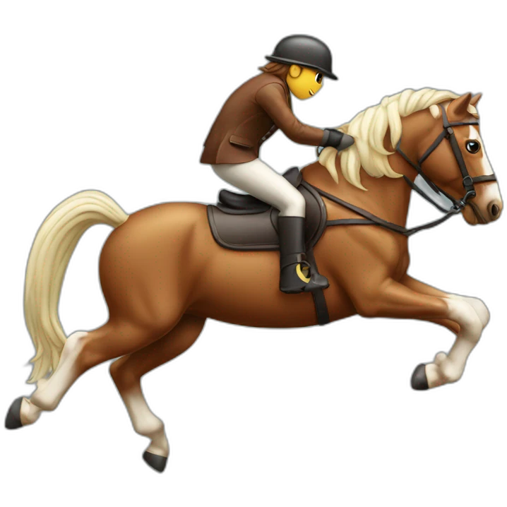 Mechanical jumping horse emoji