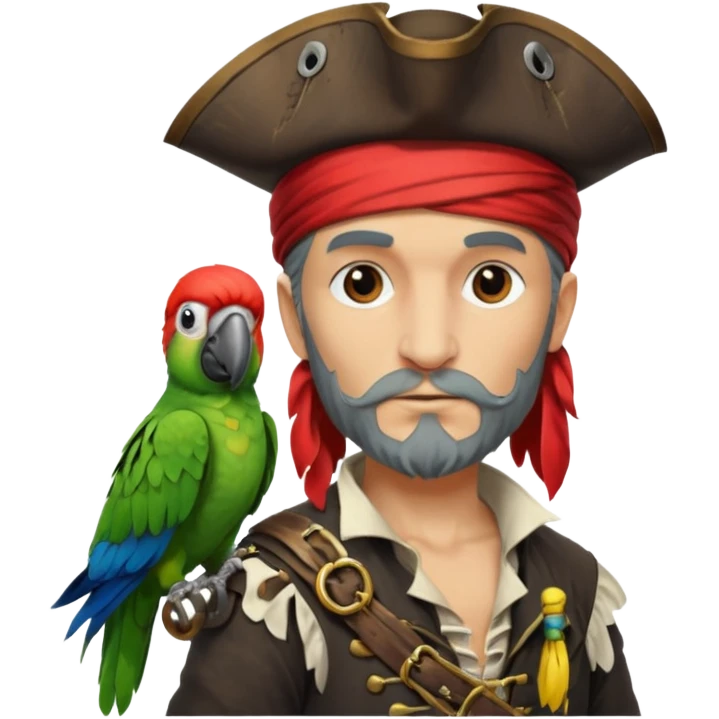 pirate and parrot emoji