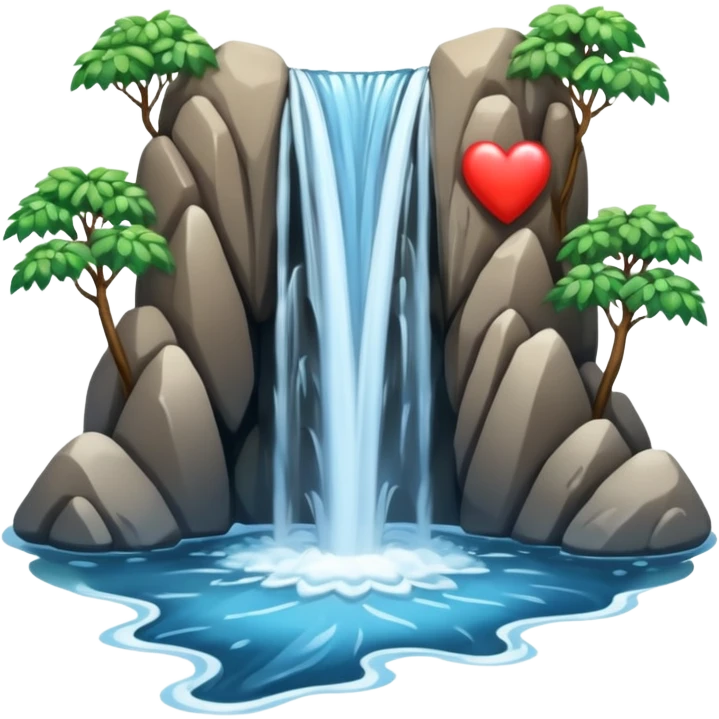 heart shaped - watterfall emoji