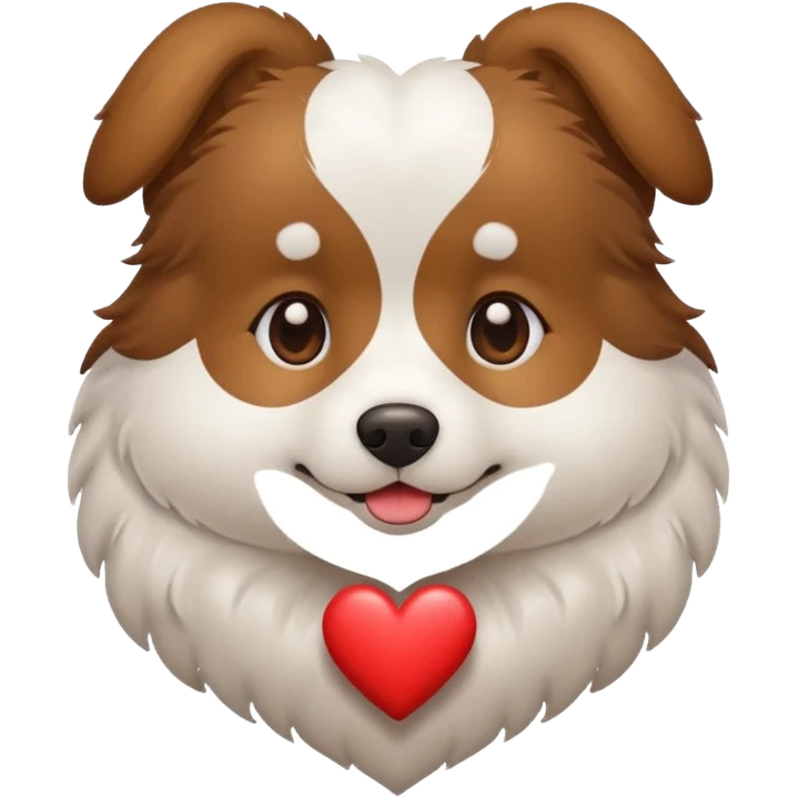 Chien avec cœur  emoji