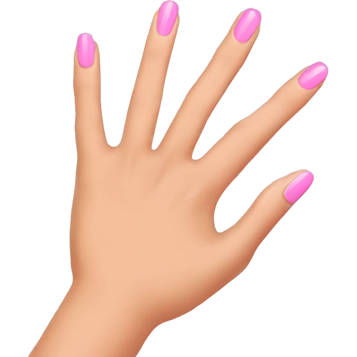 Pink nails tan hand  emoji