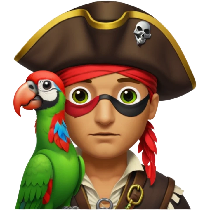 pirate and parrot emoji