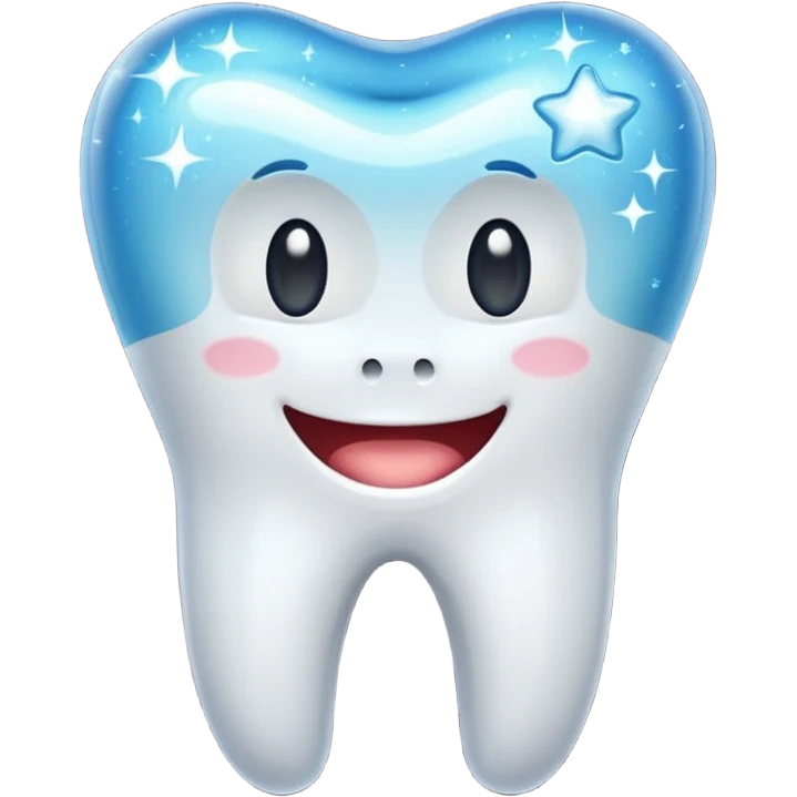 tooth with sparkles around it emoji