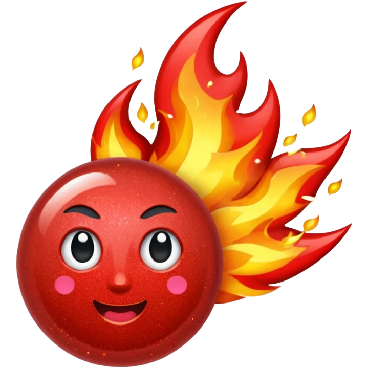glitter color red fire emoji
