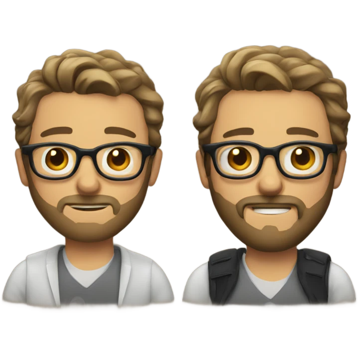 Handsome man with beard and glasses  emoji