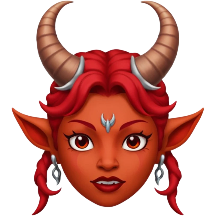 Diablita con cachos emoji