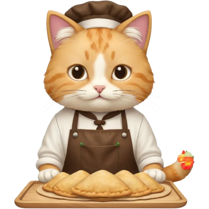 A cat making empanadas emoji