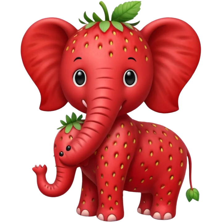 Make a  strawberry elephant emoji