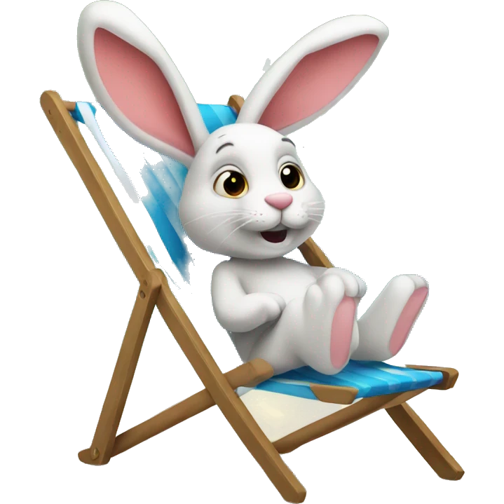 rabbit sitting deckchair emoji