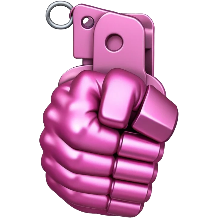 Pink fist grenade emoji