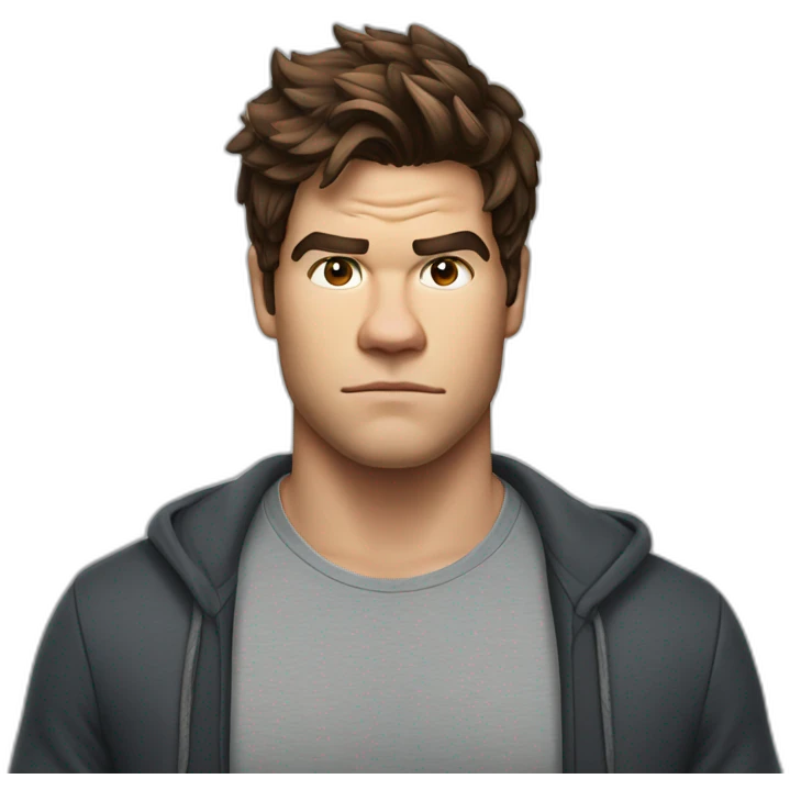 Adam Devine serious emoji