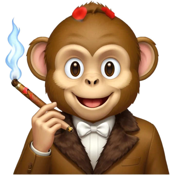monkey with cigar emoji