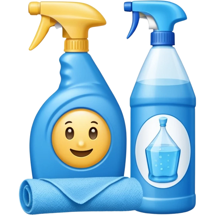 cleaning product and rag emoji
