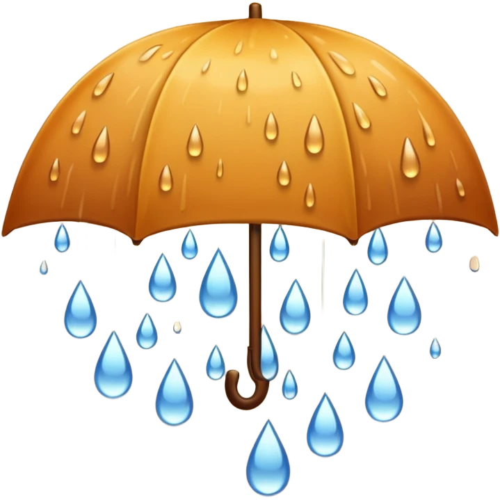 Brown rain emoji