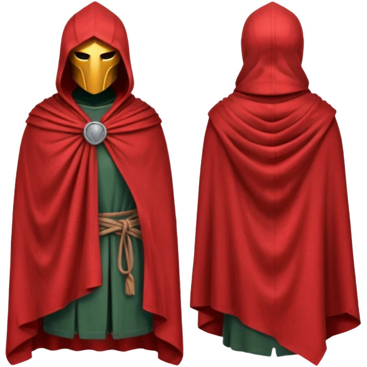 spartan cloak, red cloth tied emoji