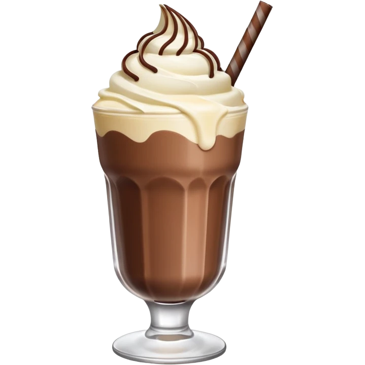 Choco milkshake with vanila ice cream emoji