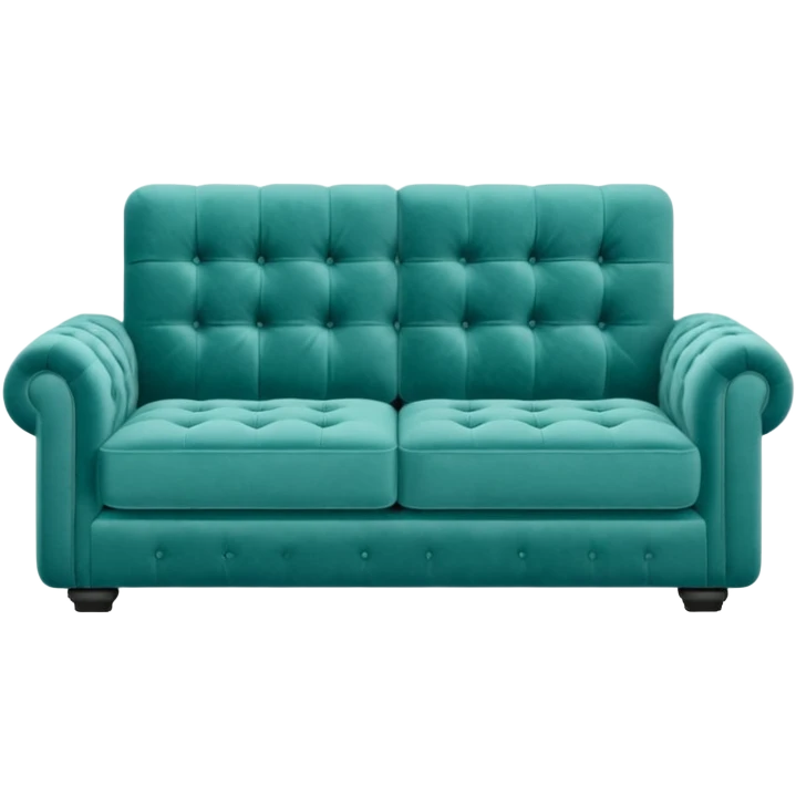 Long square teal sofa emoji