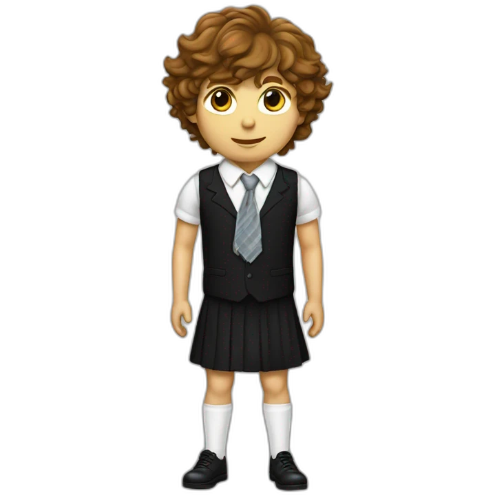 Angus Young english schoolboy dress emoji