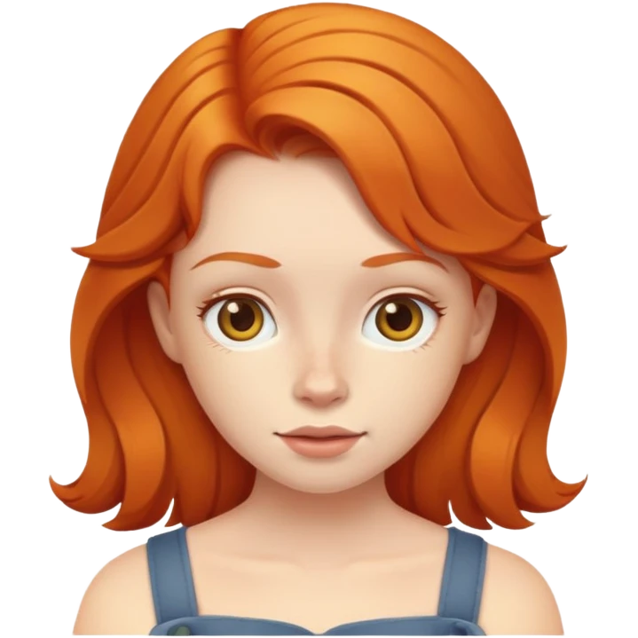 Полная рыжая девушка emoji