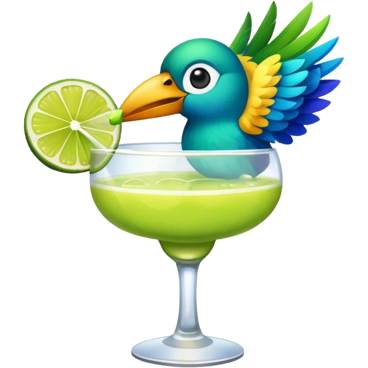 bird having margarita emoji
