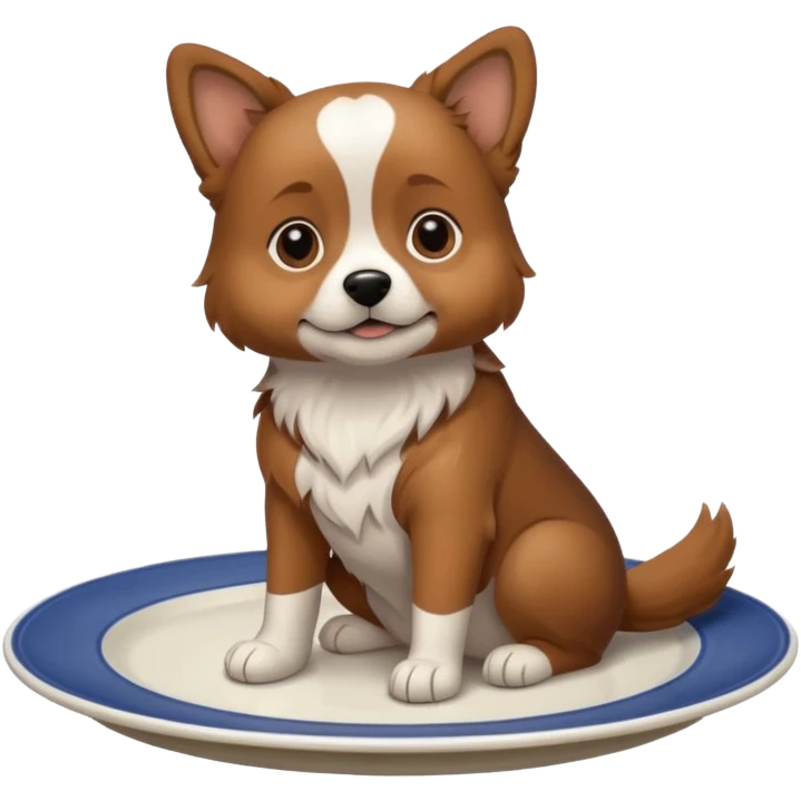 Dog on a plate emoji