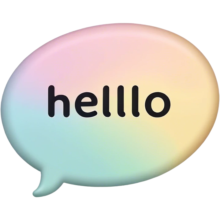 pastel sign say "hello" emoji