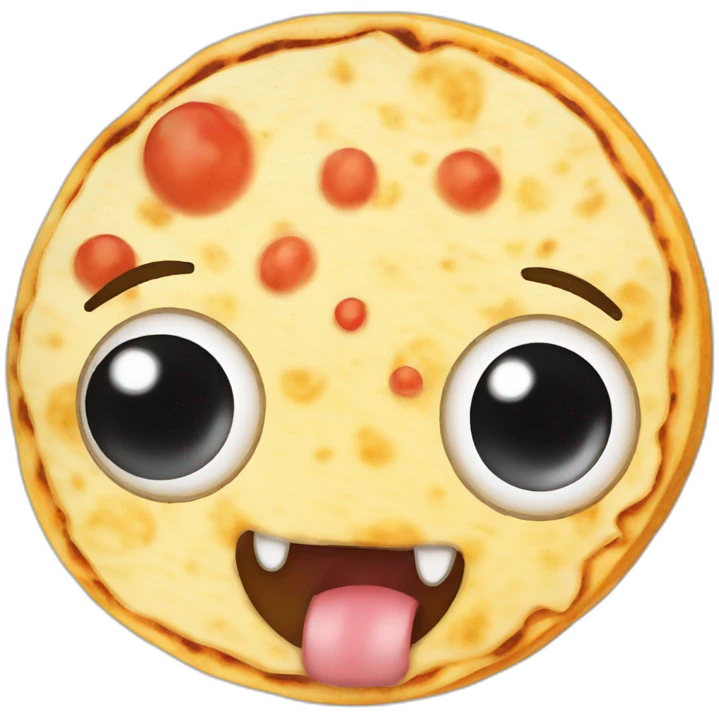 quesadilla cute big eyes and tongue sticking cheeky smug  emoji