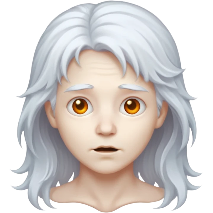 ghost disheveled hair  emoji