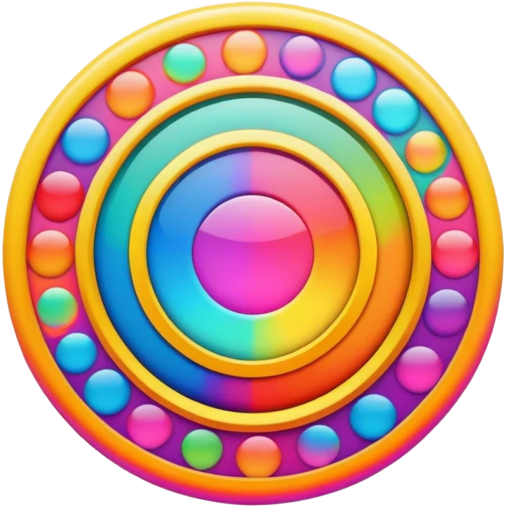 Psychedelic colored circle Border emoji