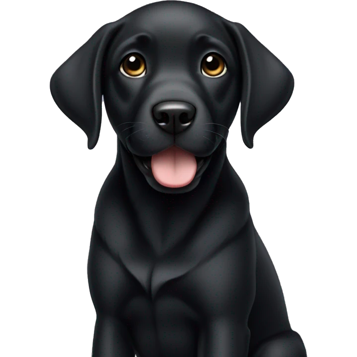 Labrador black puppy emoji