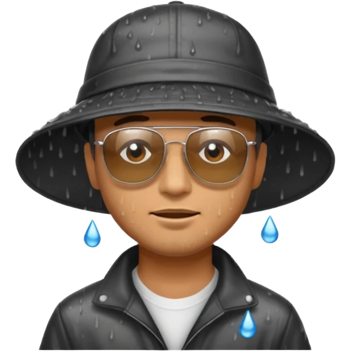 man caught in the rain emoji